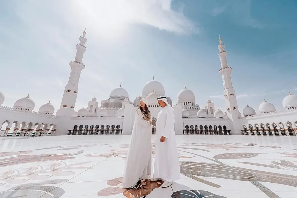 Couple Photoshoot at Sheikh Zaed Mosque, Abu Dhabi