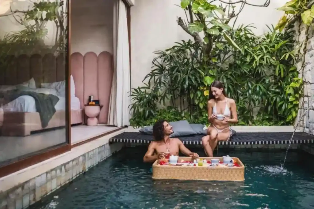 Couple in Private pool villa Bali